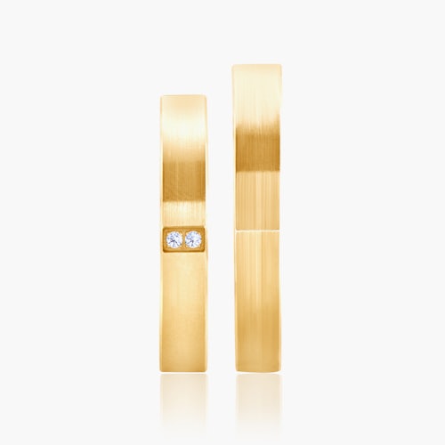 Obrączki ślubne: złote, płaskie, 3,6 mm